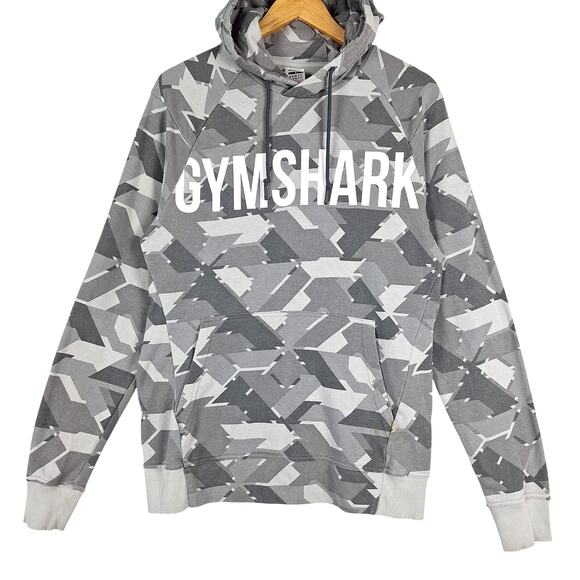 Gymshark Hoodie Medium Camo Athleisure Athletic Sweatshirt Gym Workout Sporty - Picture 1 of 8